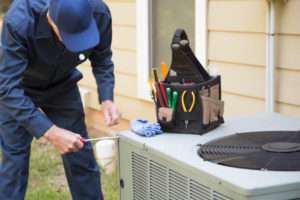 Senior air conditioner Technician/Electrician services outdoo